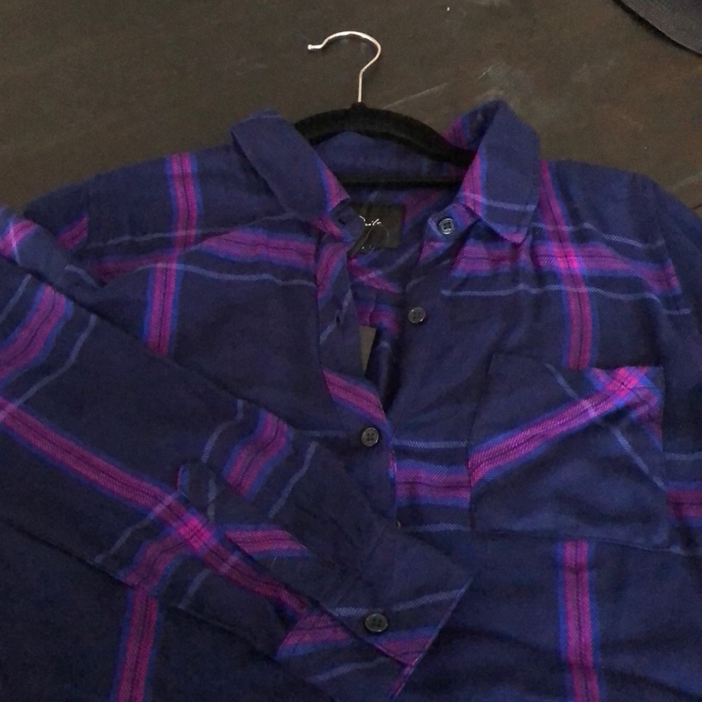 Plaid flannel button down